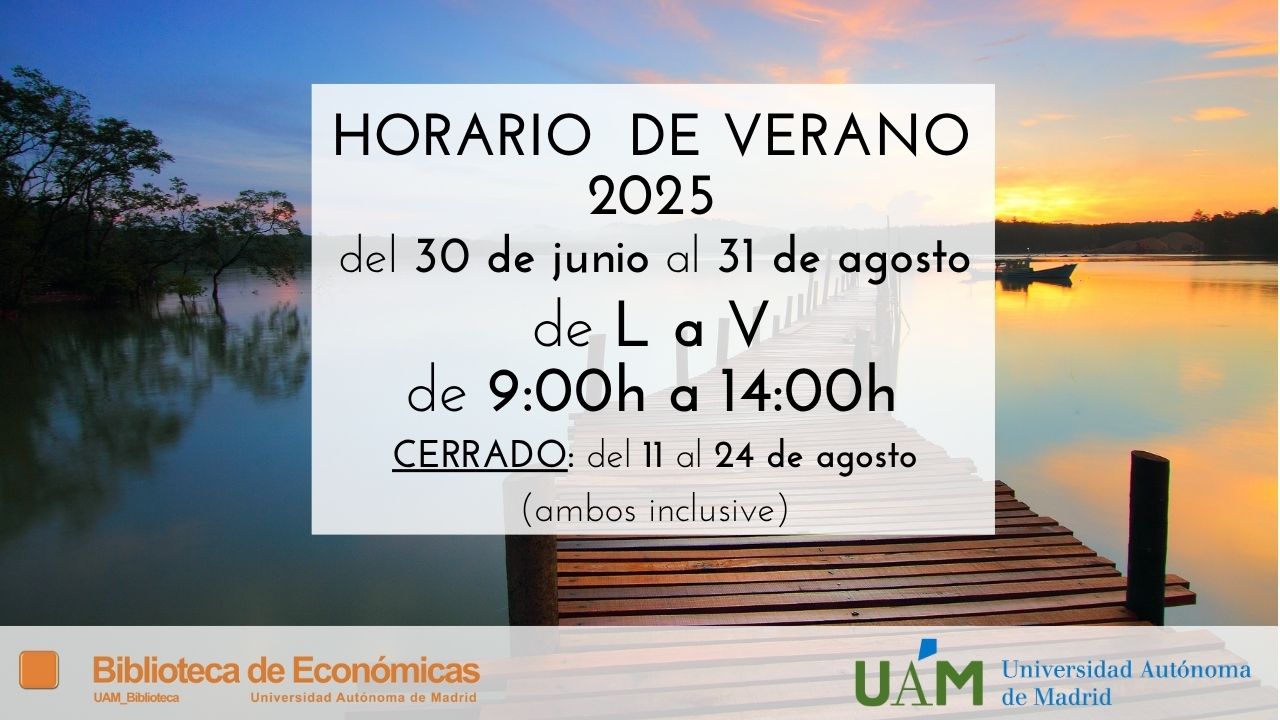 Cartel con el horario de verano 2025