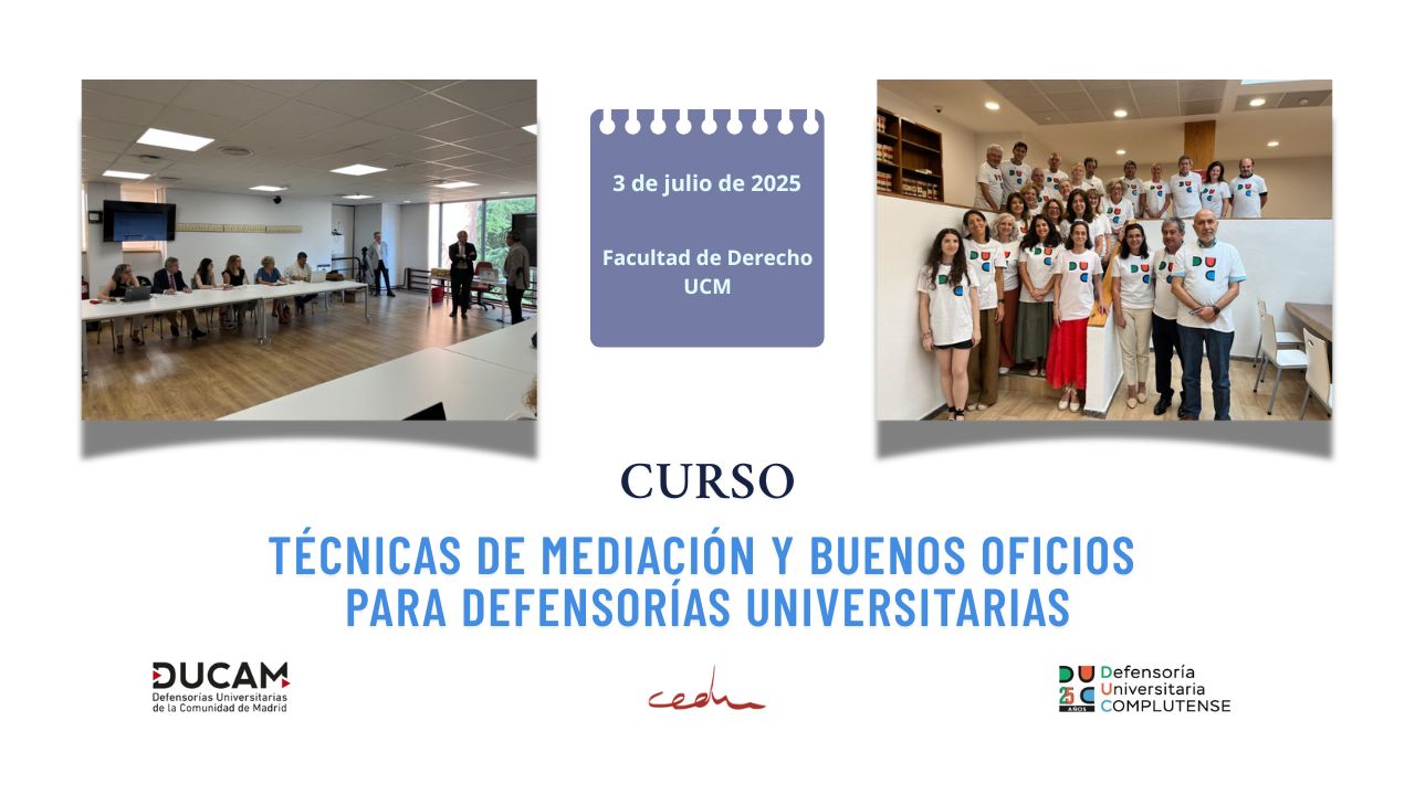 Noticia Curso sobre Técnicas de mediación y buenos oficios para defensorías universitarias 