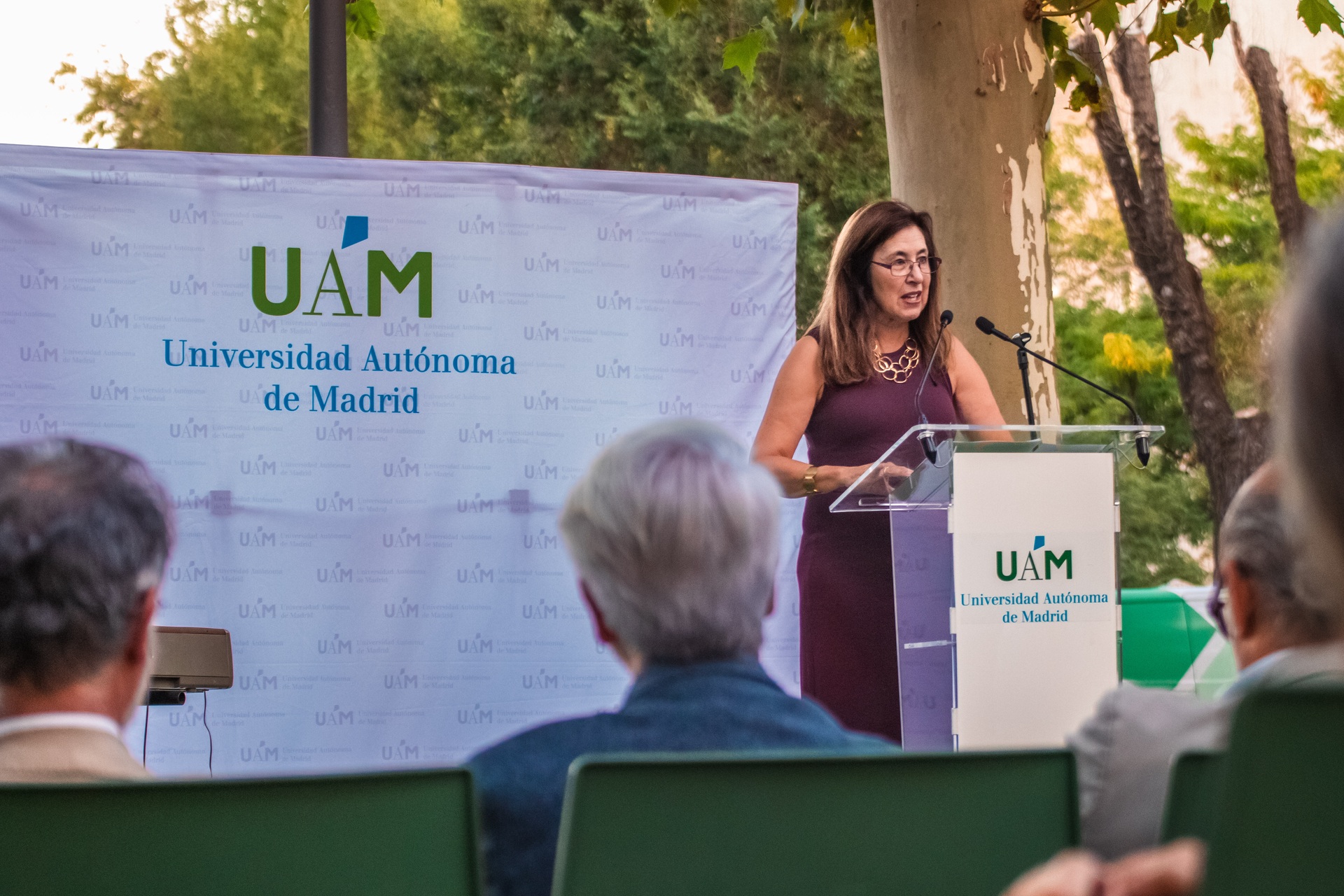 Amaia Mendikoetxea, rectora de la UAM, presentando el 53 Ciclo de Música de la UAM