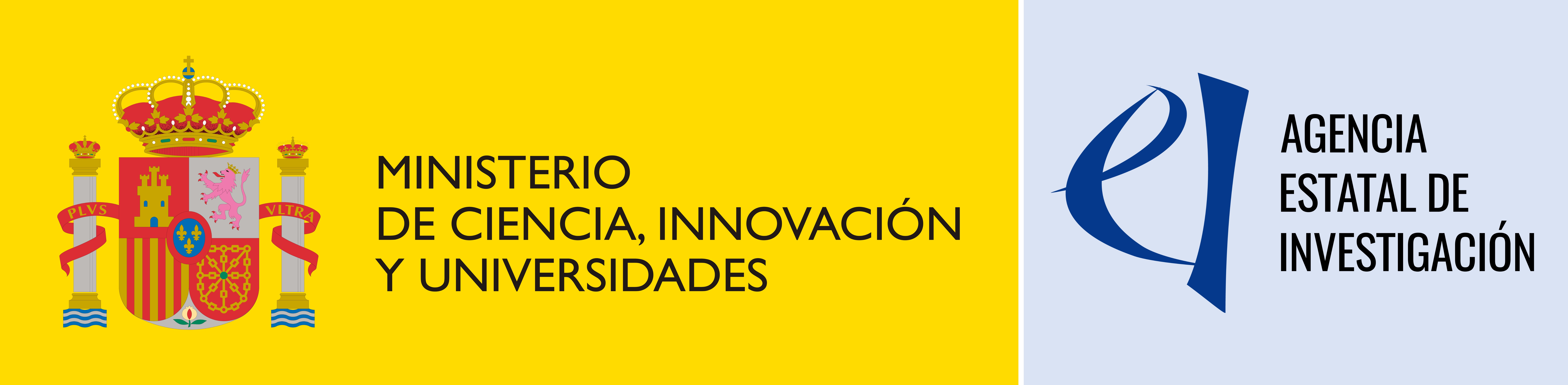 Logo del Ministerio de Ciencia, Innovación y Universidades junto con el de la Agencia Estatal de Investigación
