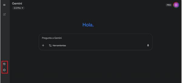 Imagen Interfaz Gemini Imagen