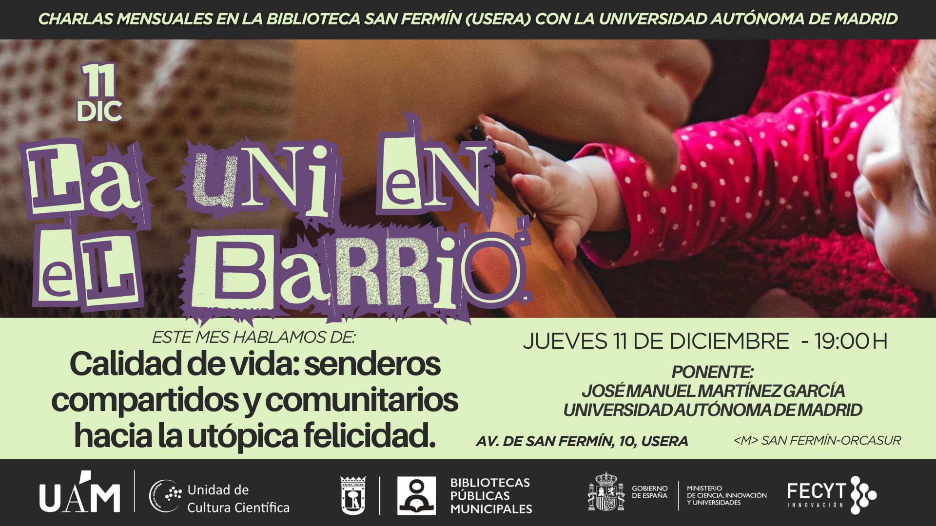 Cartel de la sesión de diciembre