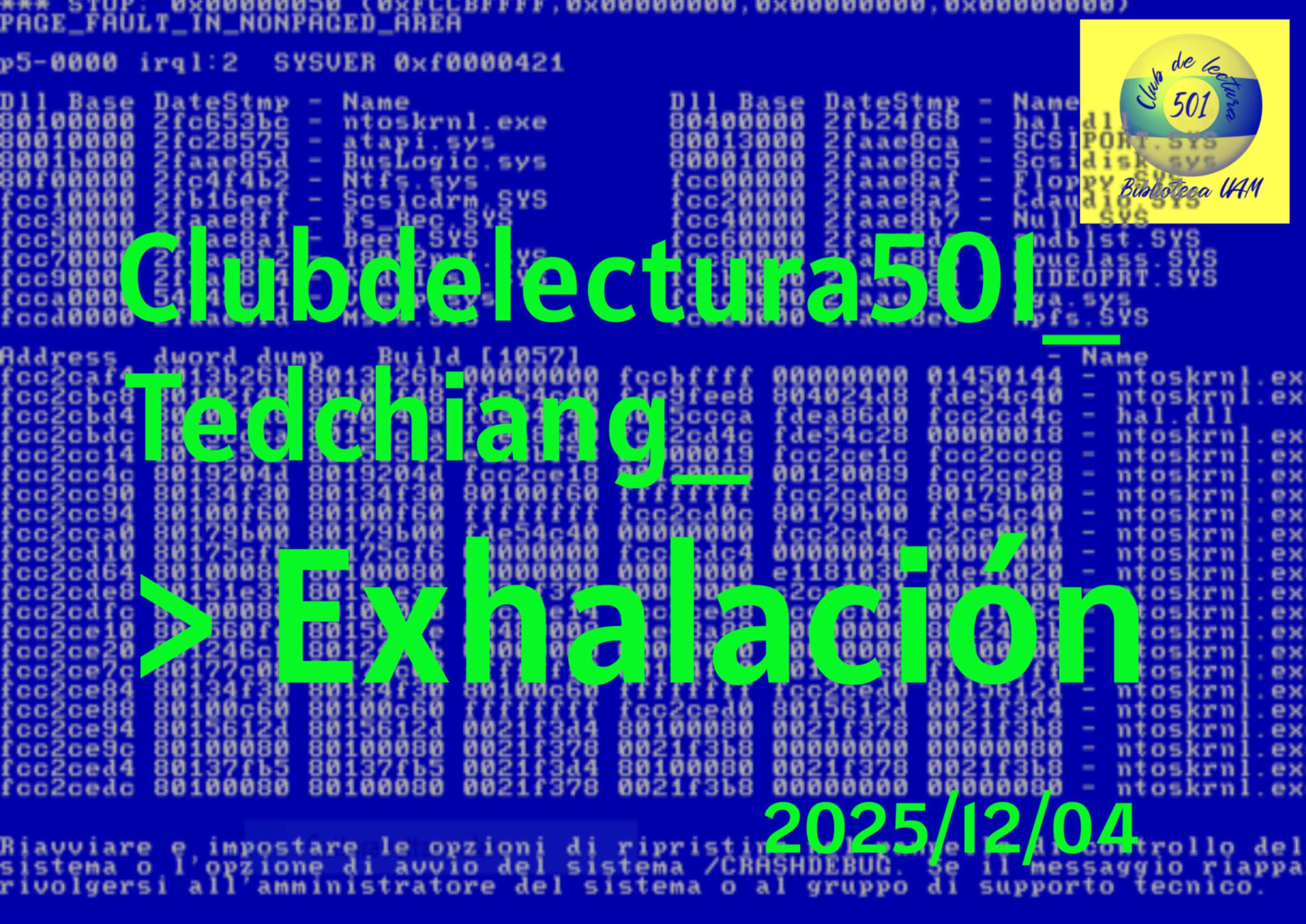 Segunda sesión del Club de Lectura 501 en su tercera temporada