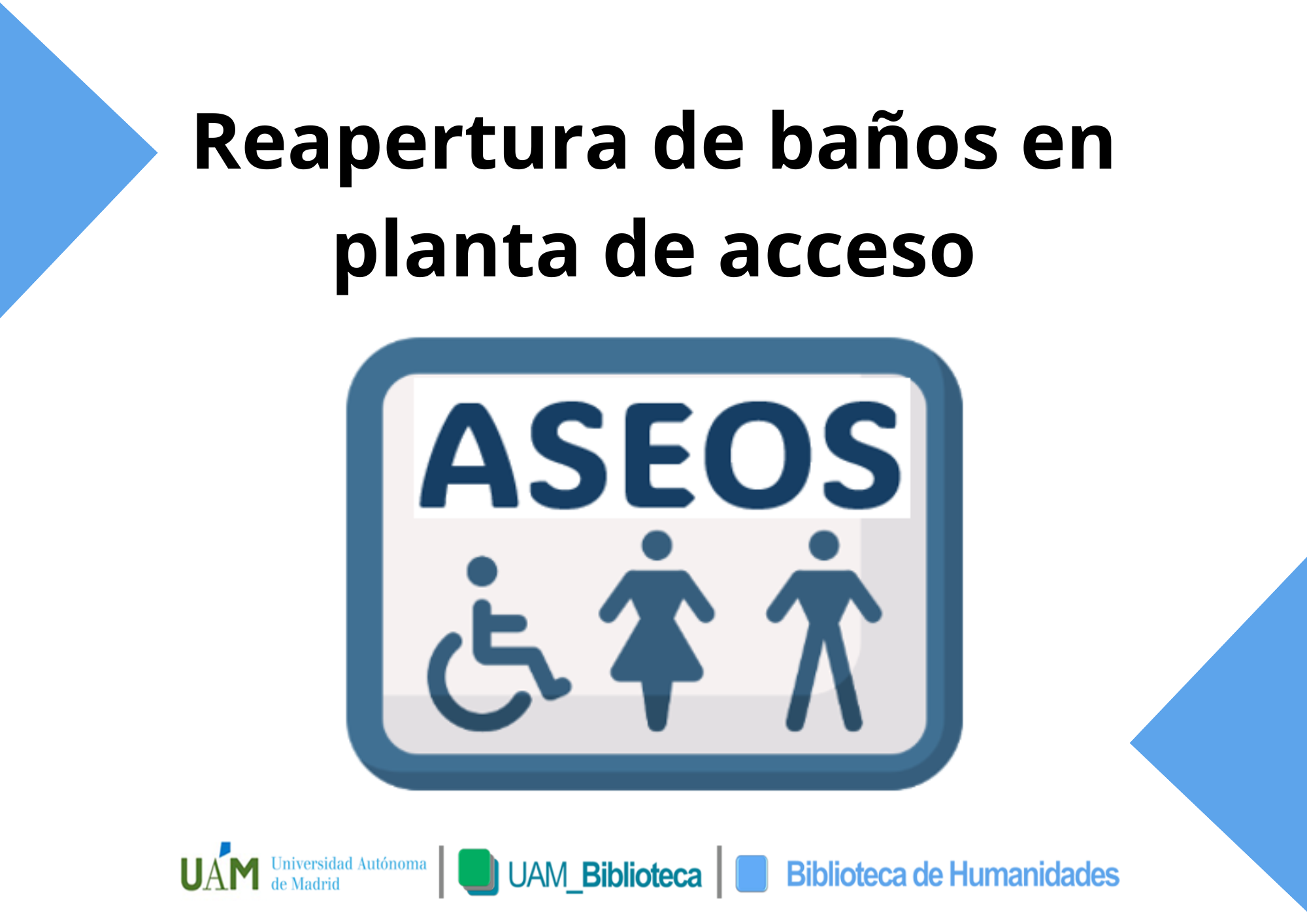 Reapertura de baños en planta de acceso