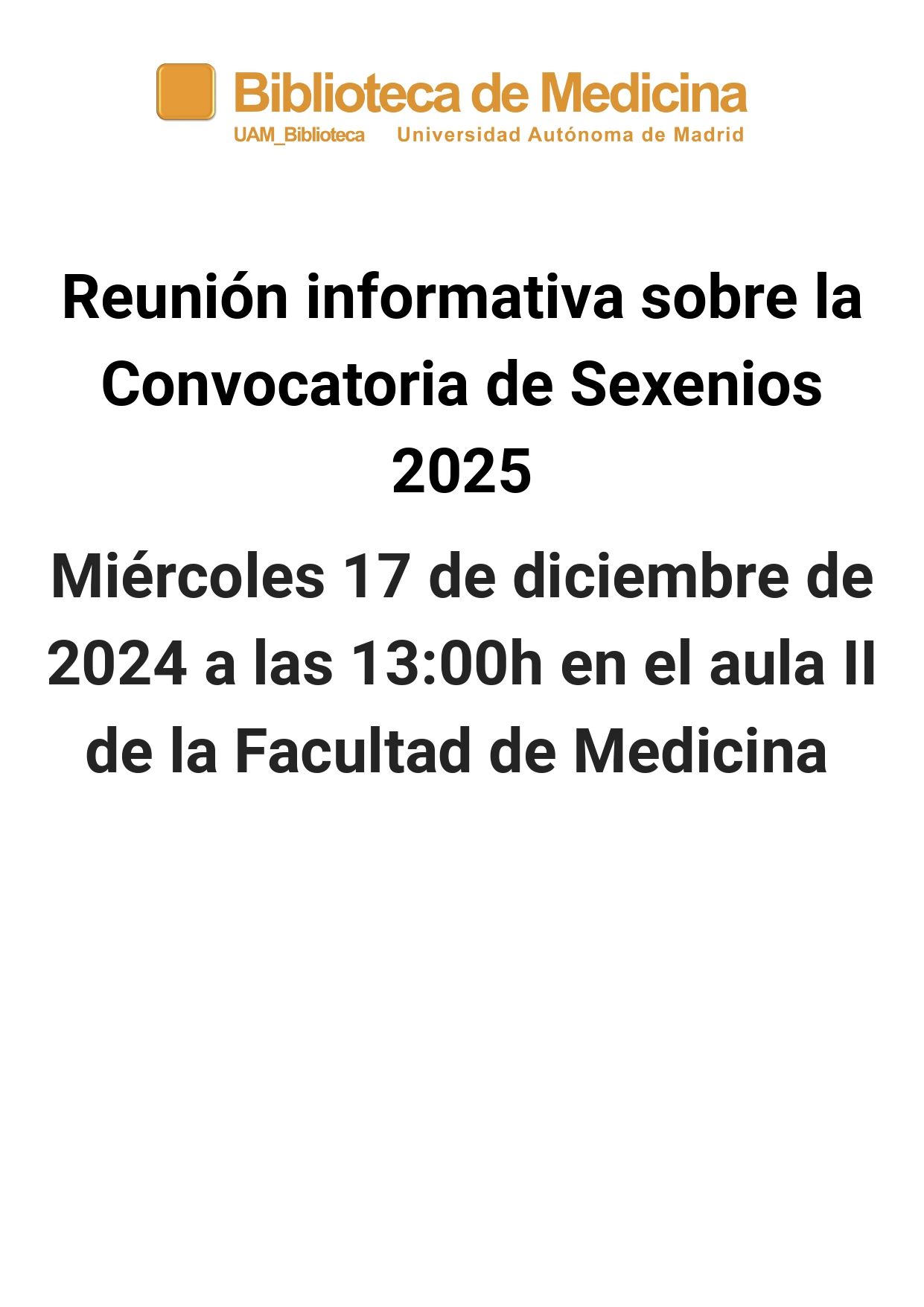 Reunión informativa campaña Sexenios