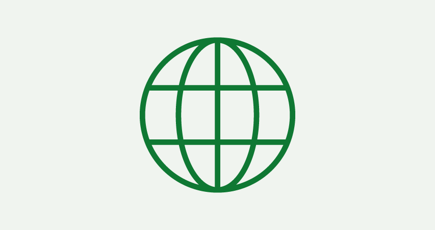 Icono de una bola del mundo