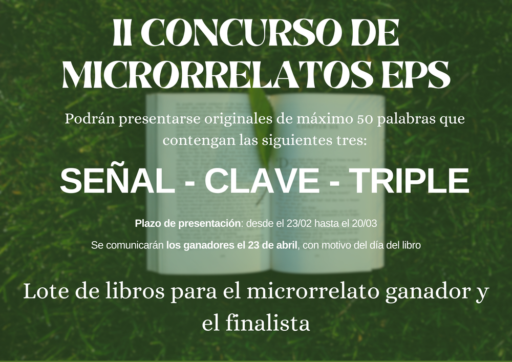 Cartel del Segundo Concurso de Microrrelatos.