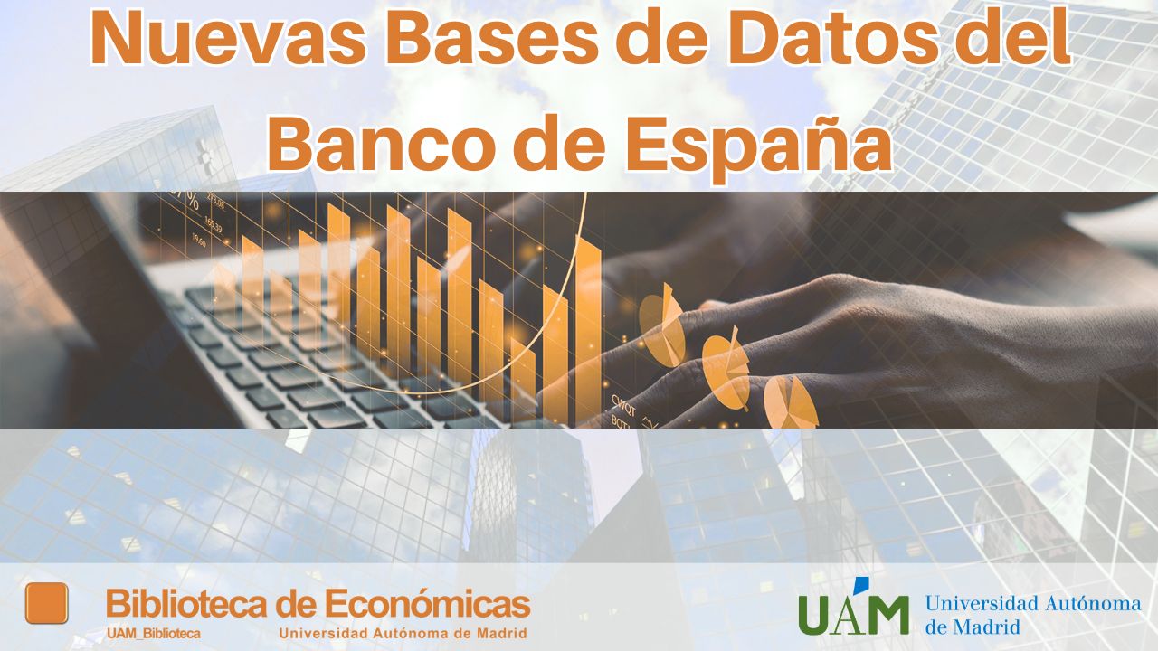 Cartel publicitando las nuevas bases de datos del Banco de España