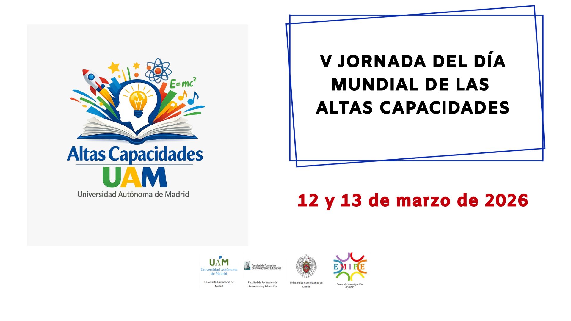 Noticia V Jornadas del Día Mundial de las Altas Capacidades