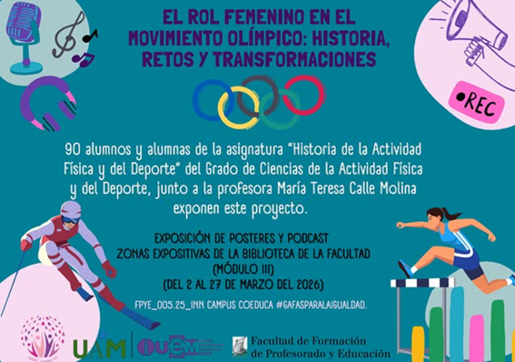 8M 2026 EXPOSICIÓN: DE PÓSTERES Y PODCAST. EL ROL FEMENINO EN EL MOVIMIENTO OLÍMPICO.
