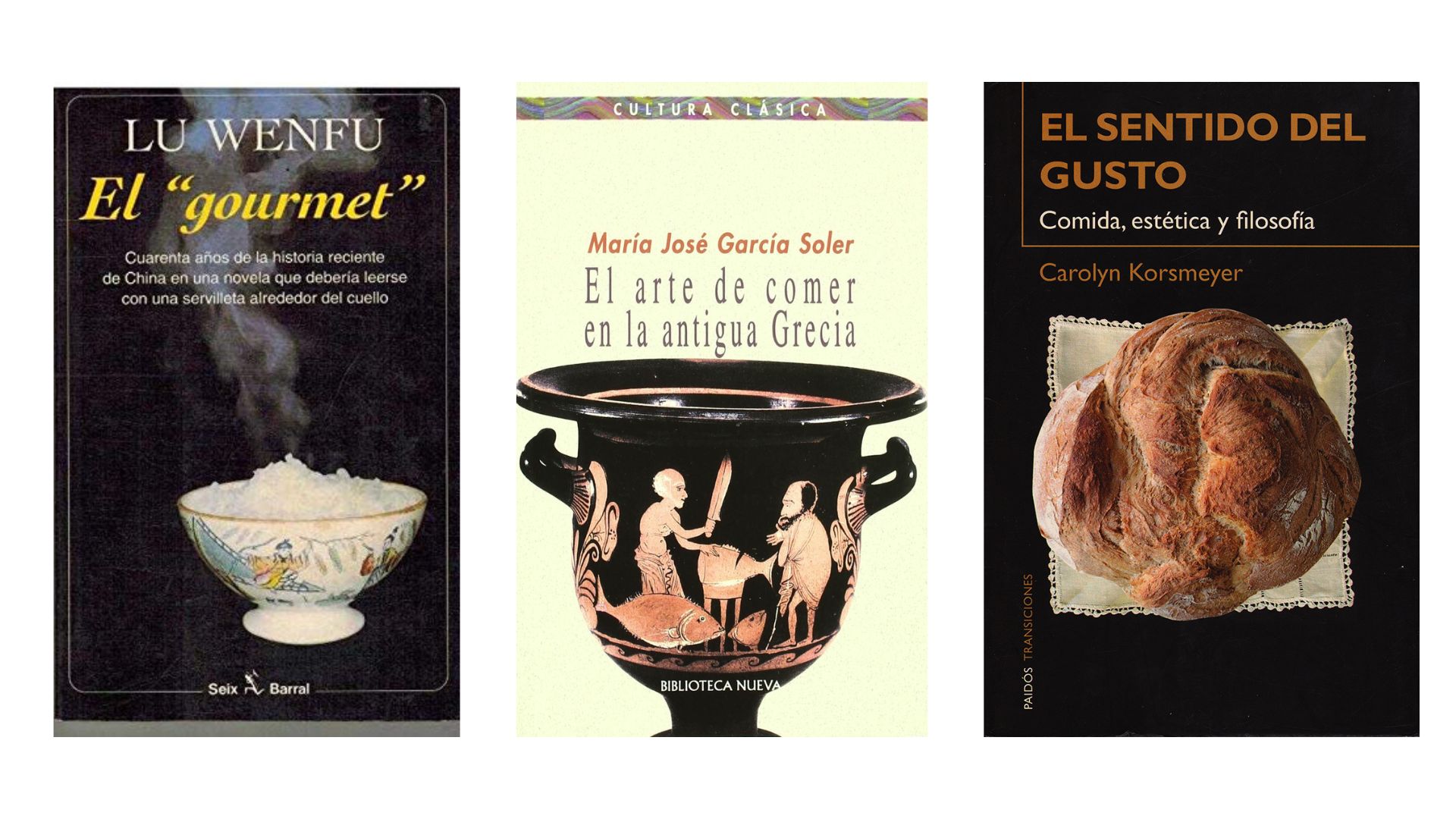 El gourmet; El arte de comer en la Antigua Grecia; El sentido del gusto