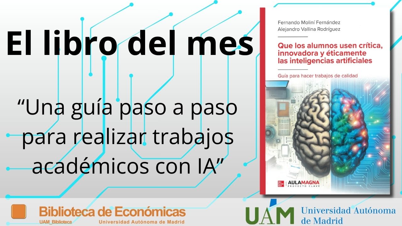 Cartel publicitando el libro recomendado del mes de marzo 2026