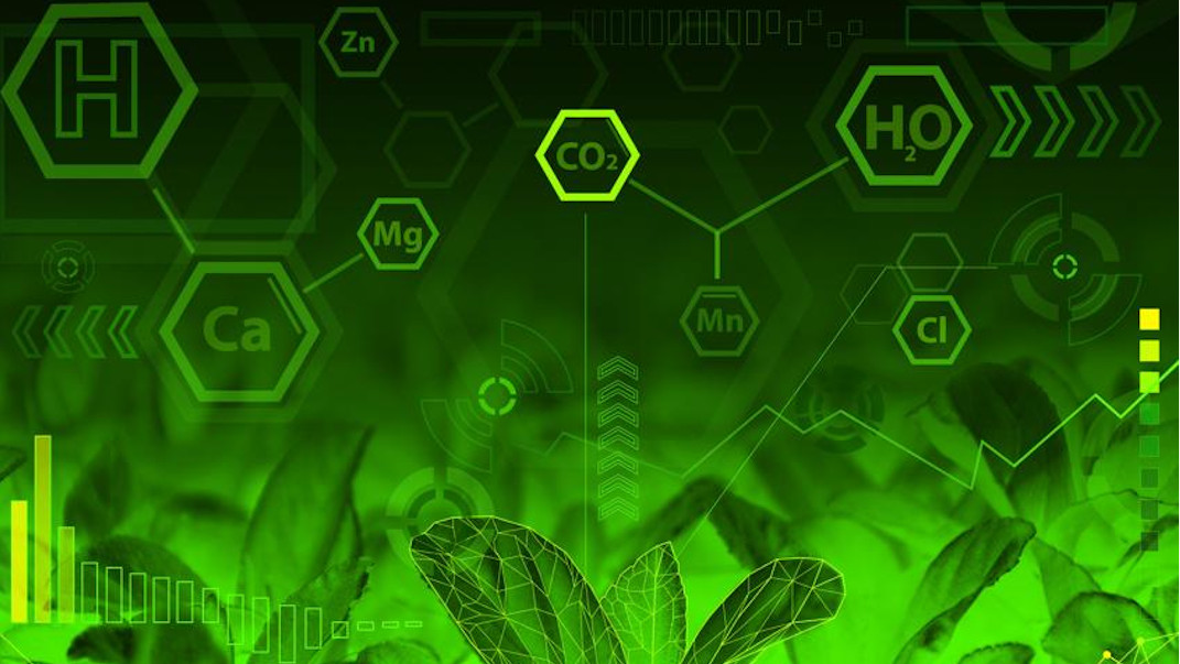 simbolos quimicos sobre fondo verde