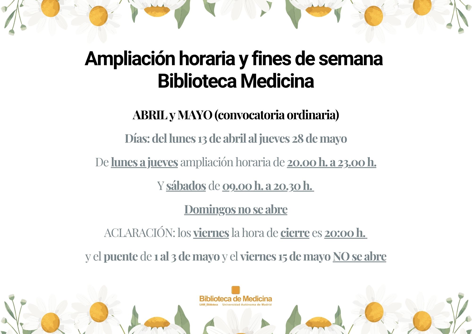 Apertura Extraordinaria Primavera 2026