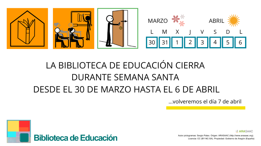 Cartel del cierre por Semana Santa 2026