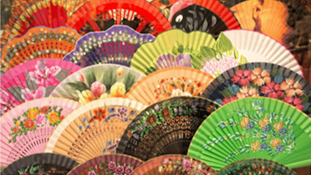 abanicos de colores