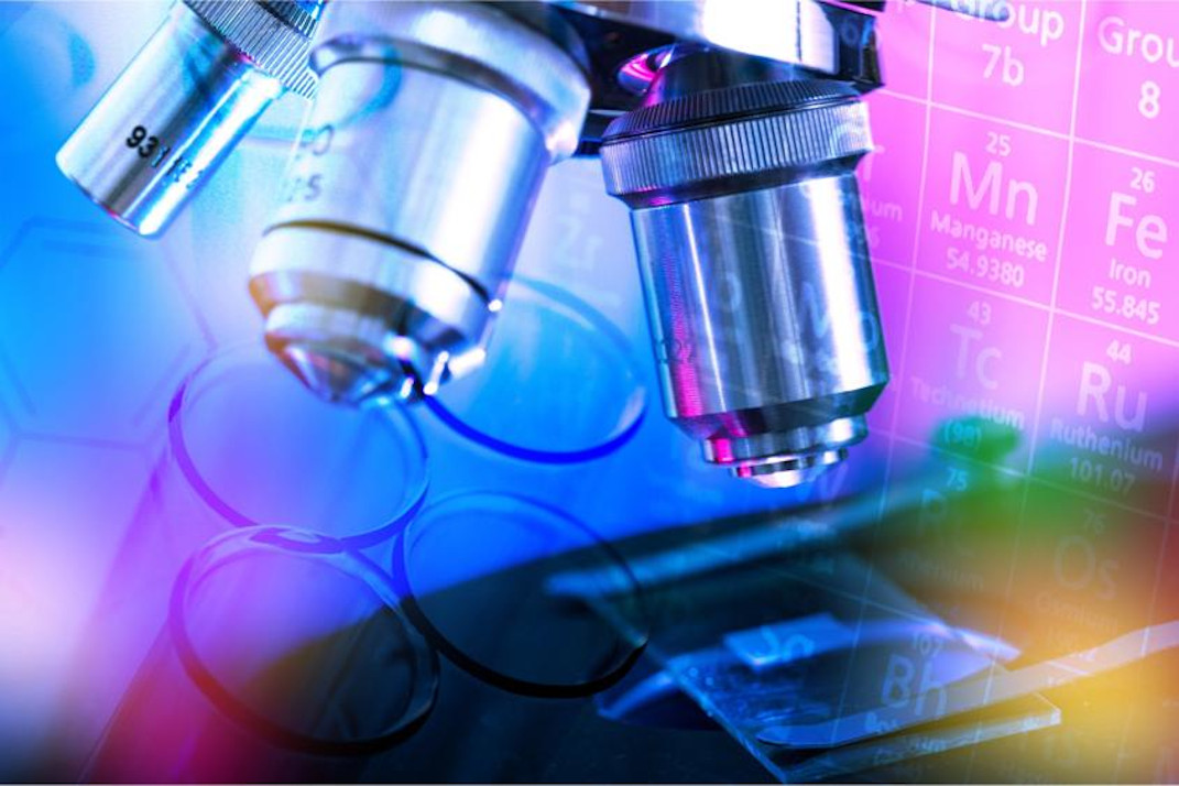 microscopio en primer plano