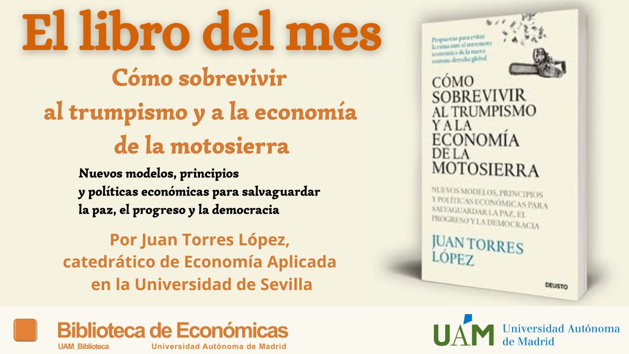 Cartel publicitando el libro recomendado del mes de abril 2026