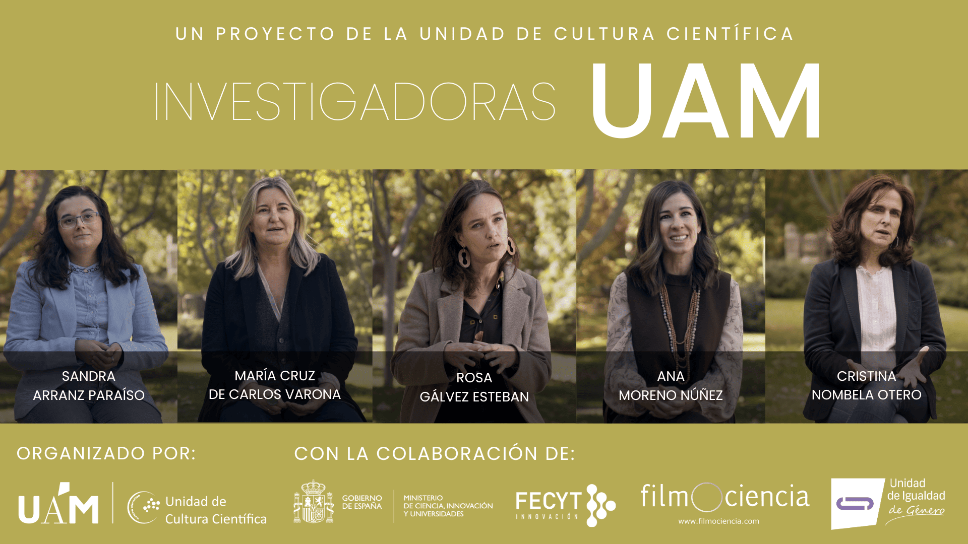 Cartel promocional del proyecto Investigadoras UAM