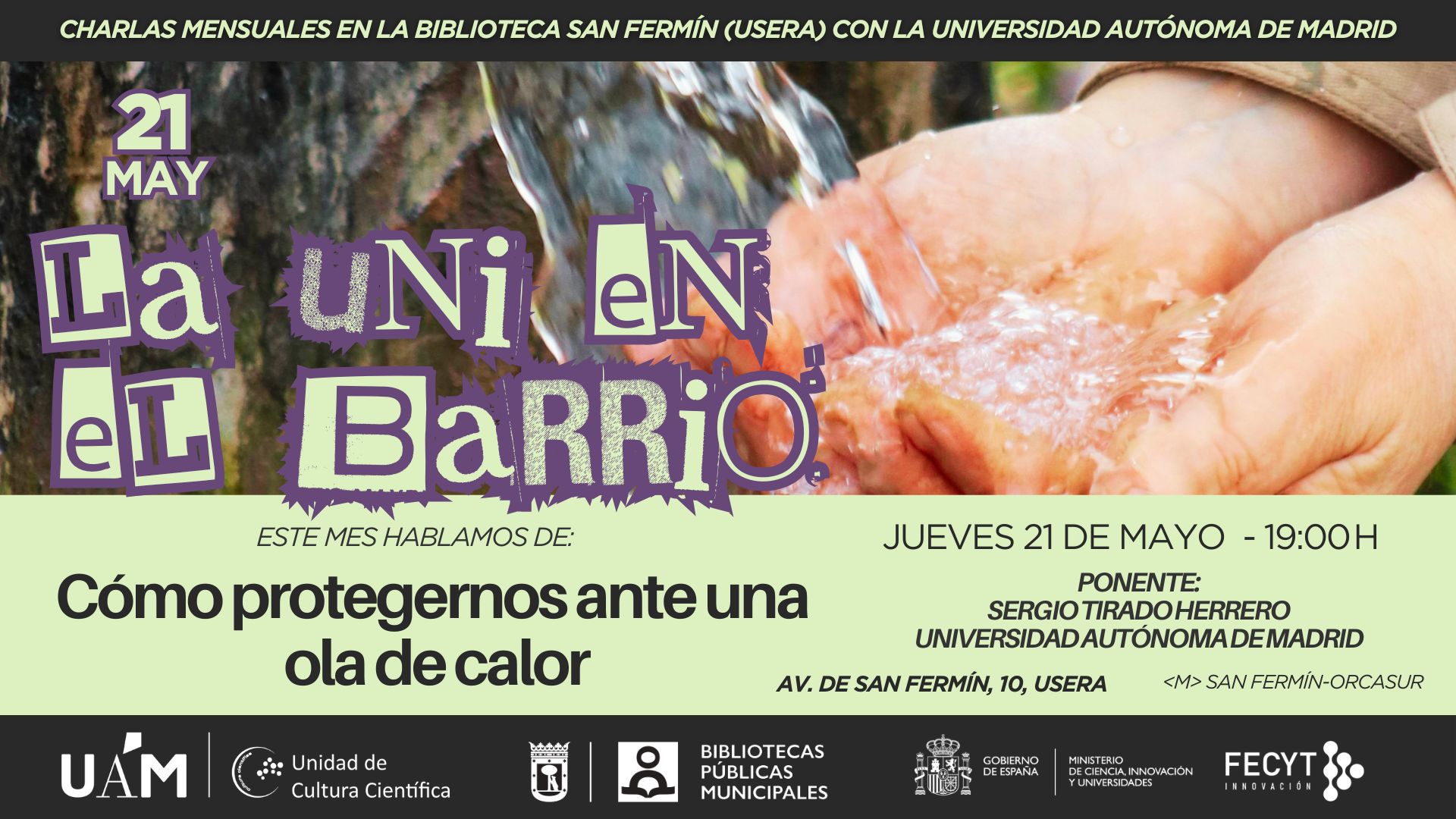 Cartel divulgativo de la Uni en el Barrio de mayo
