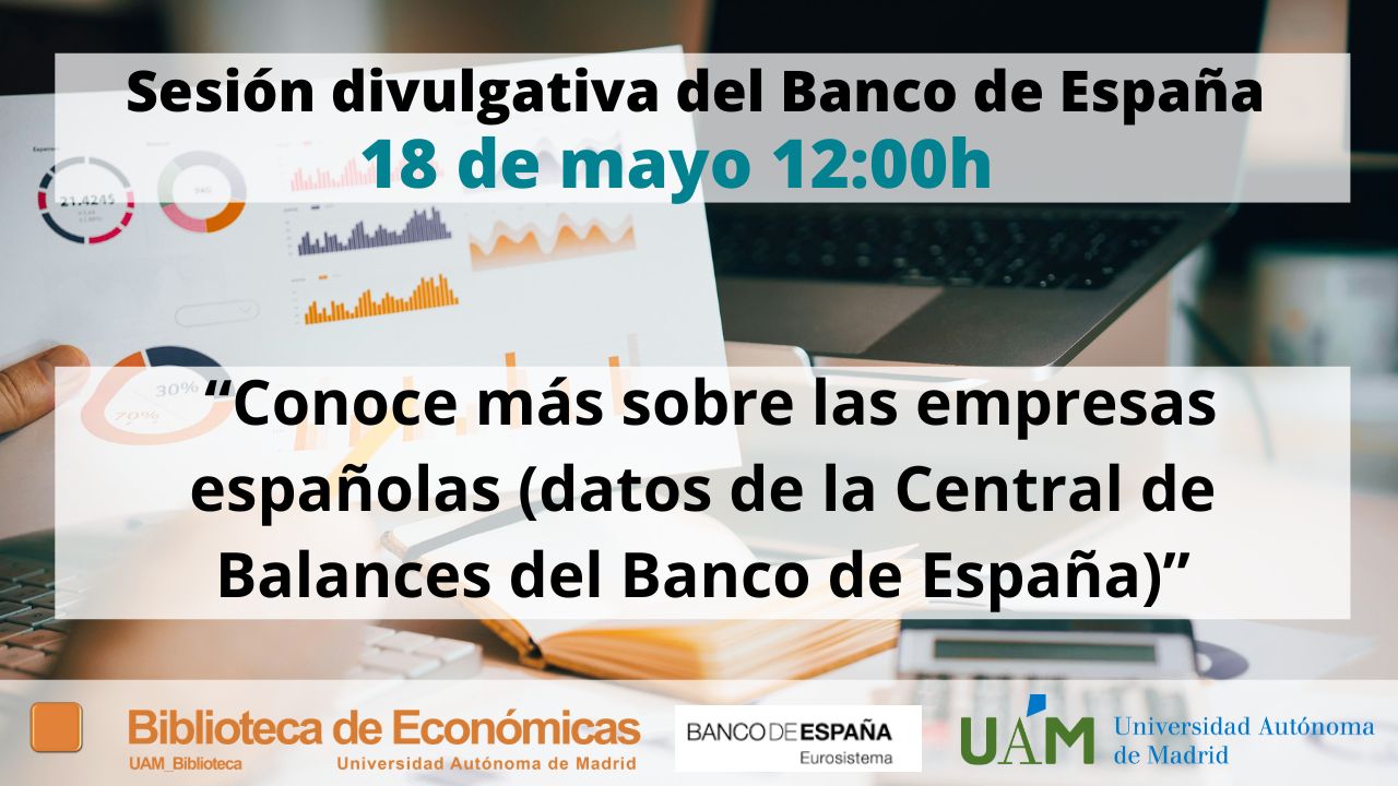 Cartel publicitando las nuevas bases de datos del Banco de España