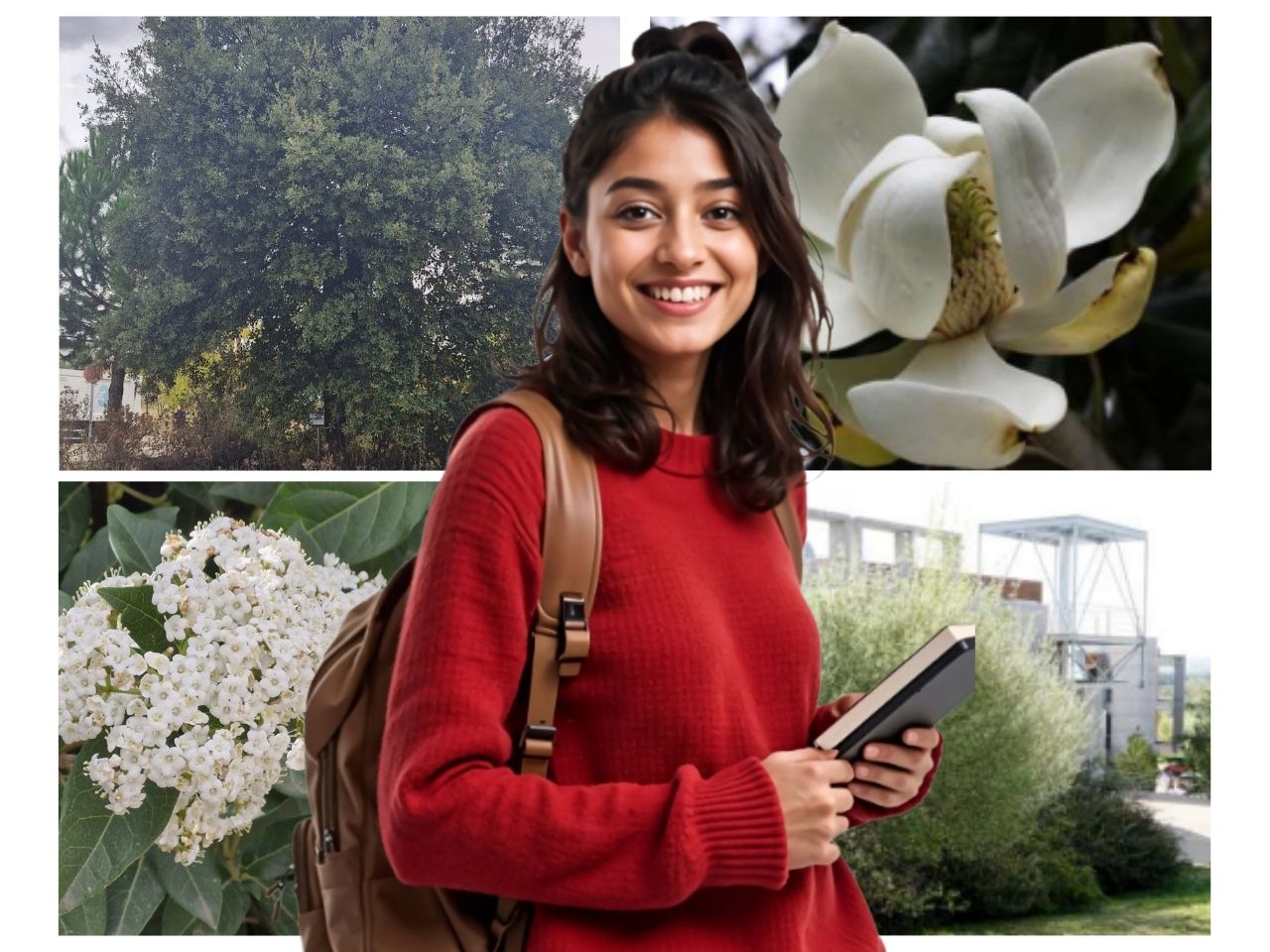 Collage de fotos de plantas de la UAM