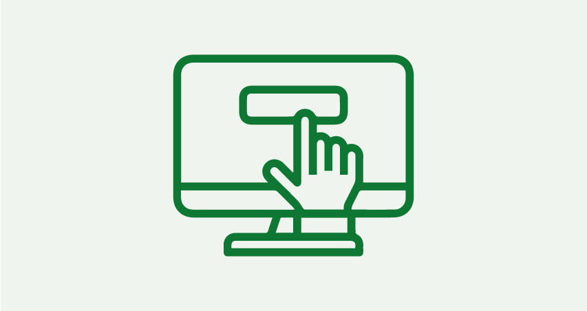 Imagen de mano en pantalla