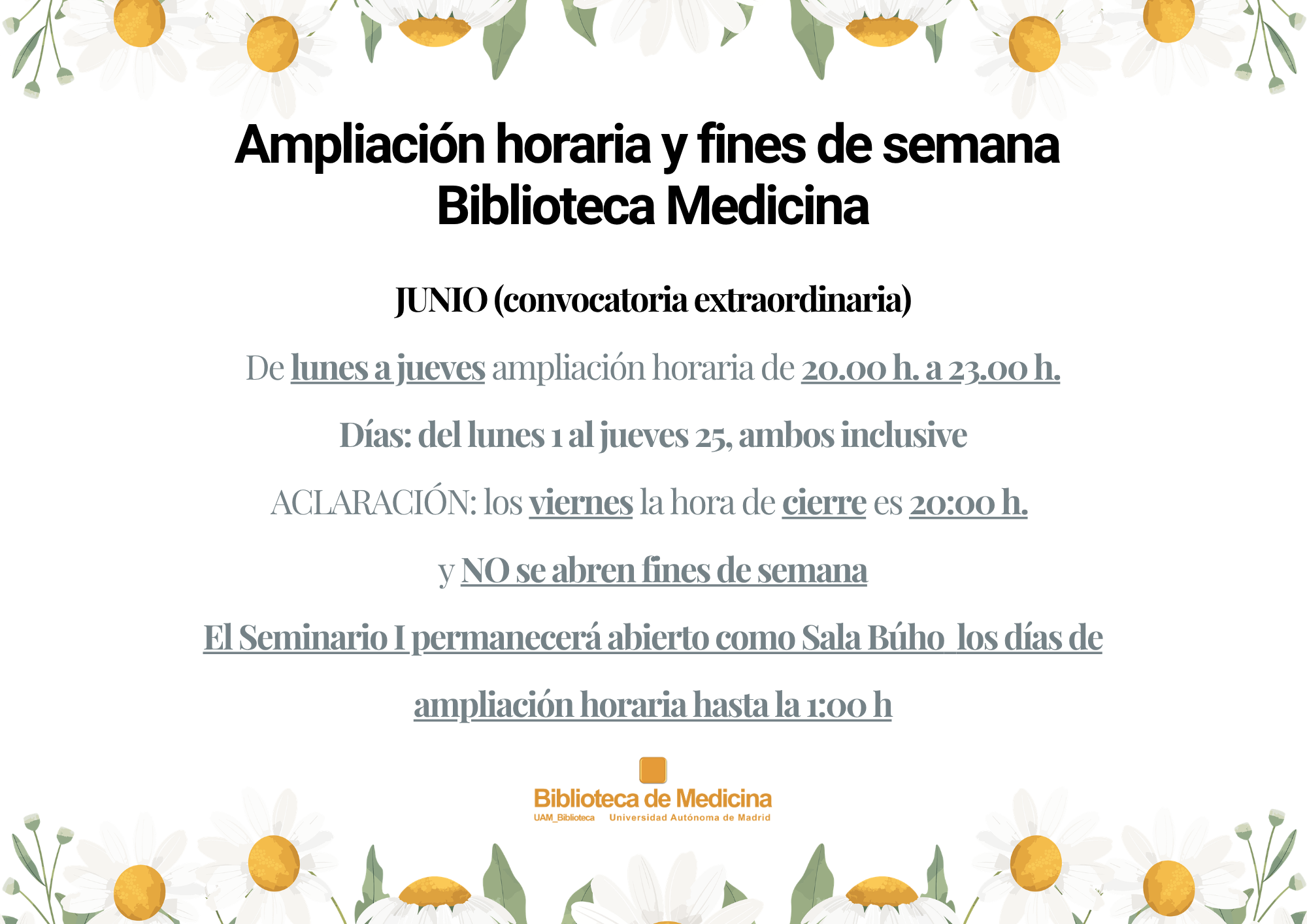 Apertura extraordinaria junio 2026
