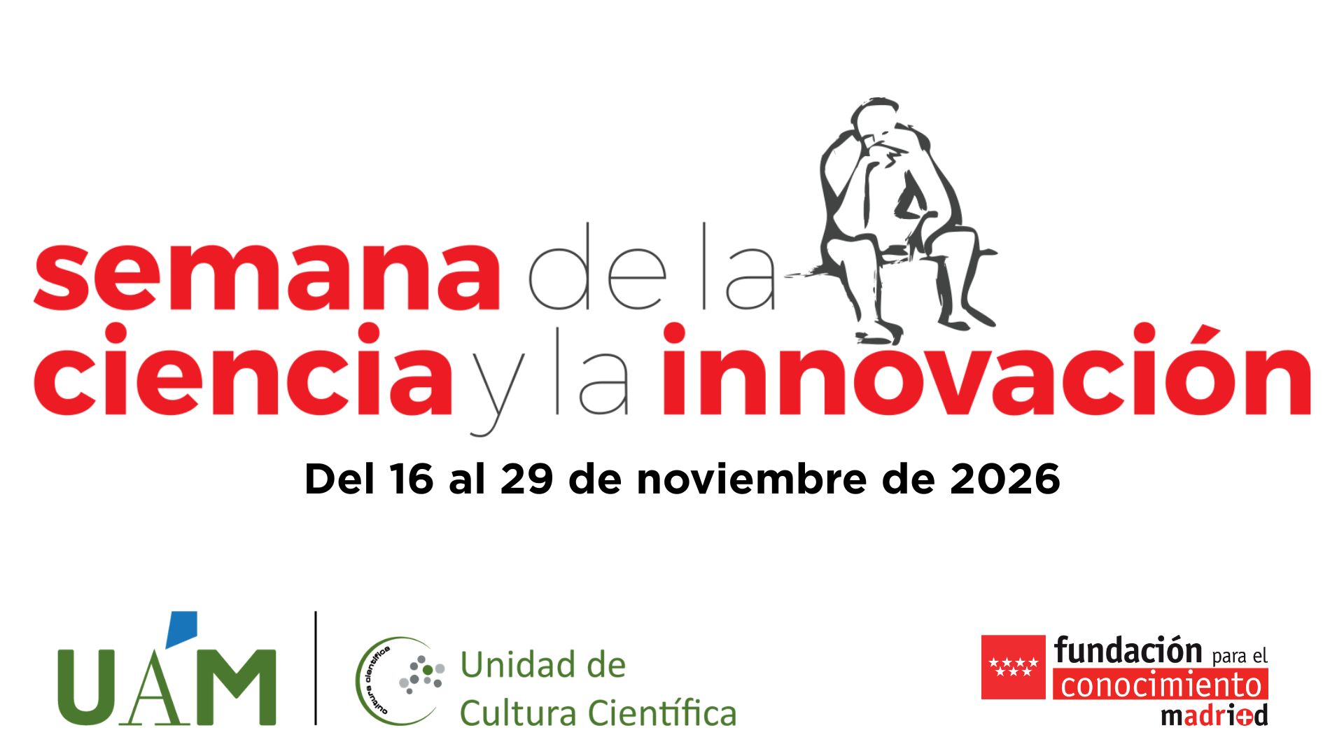 Cartel promocional de la semana de la ciencia 2026