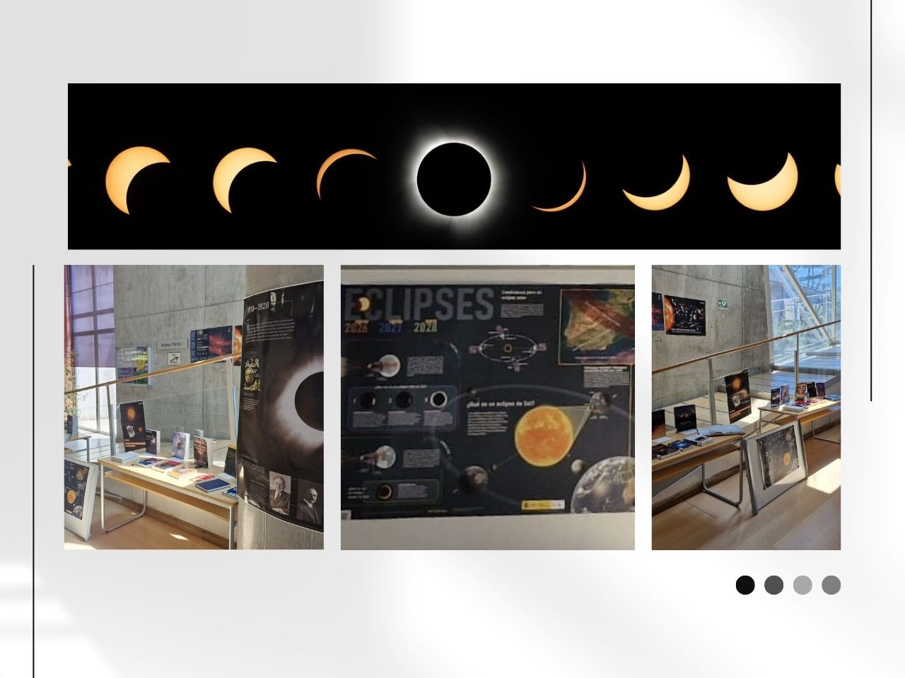 Exposición eclipses en la Biblioteca de Ciencias