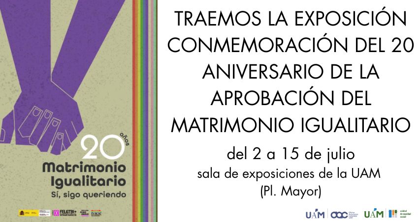 Exposición 20 años matrimonio igualitario