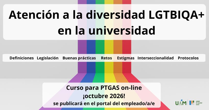Curso PTGAS Atención a la diversidad LGTBIQA+ en la universidad