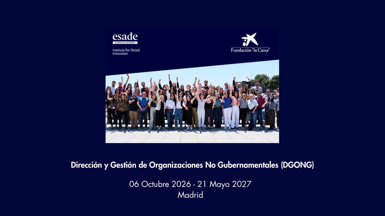 Imagen Noticia Programa de Dirección y Gestión de Organizaciones No Gubernamentales (DGONG)
