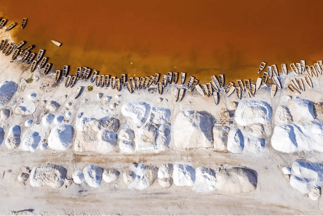 lago Rosa o Retba en Senegal