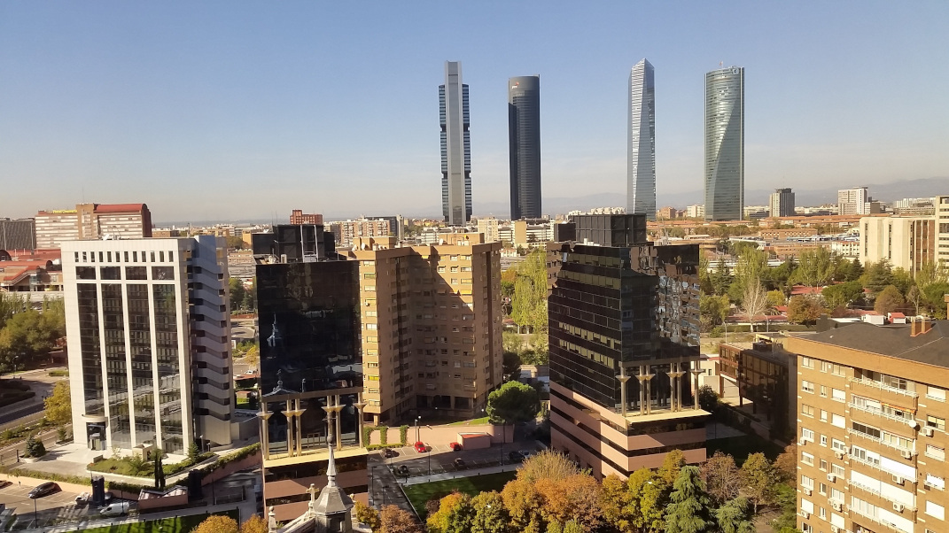 imagen aerea de ciudad Madrid