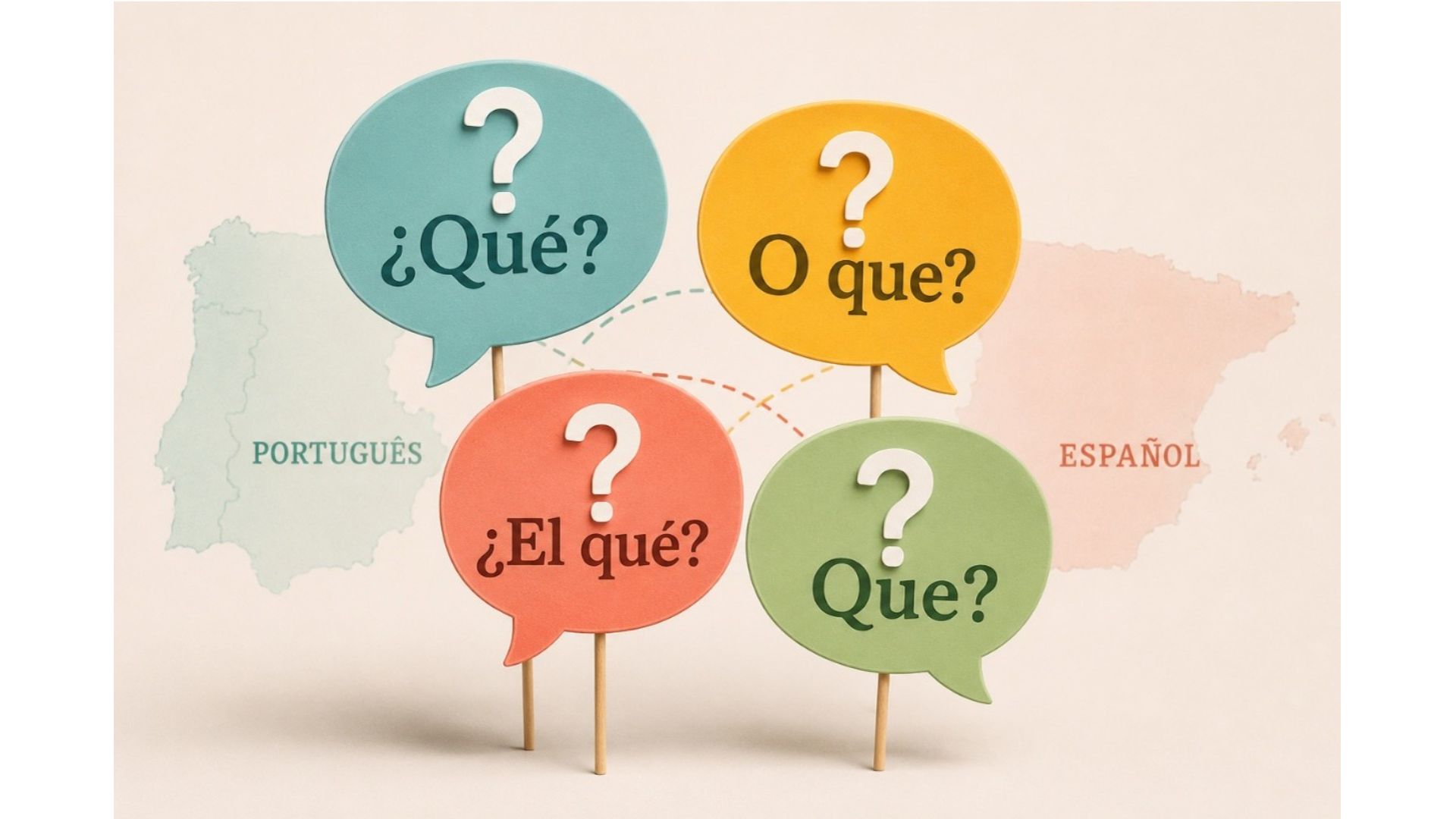 Aunque parezcan equivalentes, expresiones como qué, el qué, que y o que desempeñan funciones distintas en español y portugués / ChatGPT/OpenAI