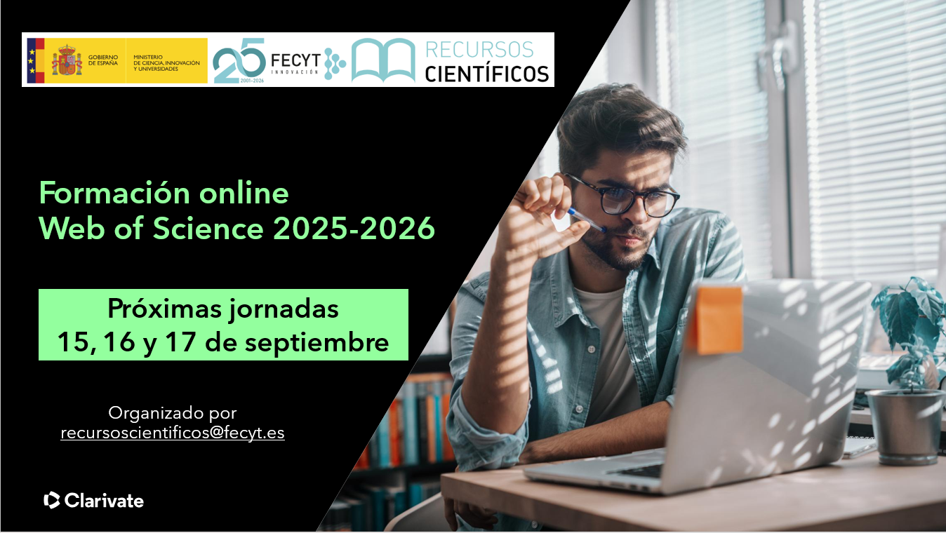 Cartel de sesiones de formación WoS