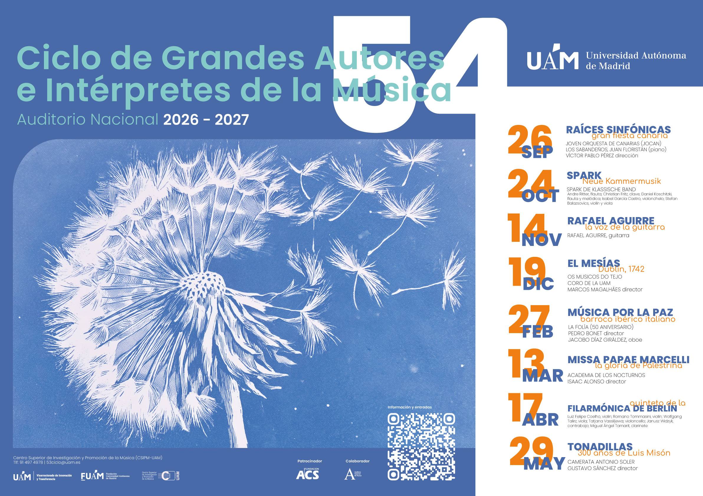 Cartel del 54 Ciclo de Grandes Autores e Intérpretes de la Música