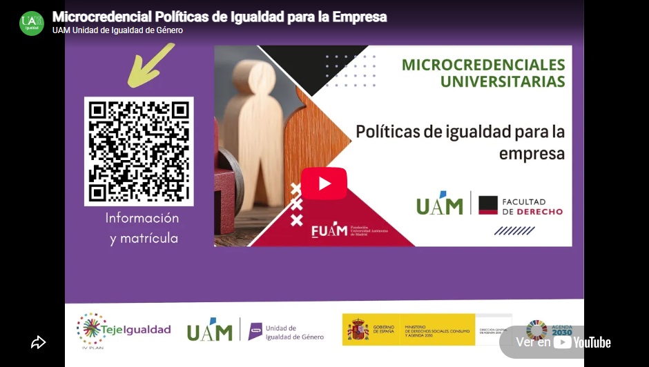 Microcredencial Políticas de Igualdad para la Empresa