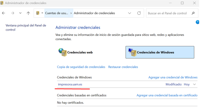 pantalla de  windows