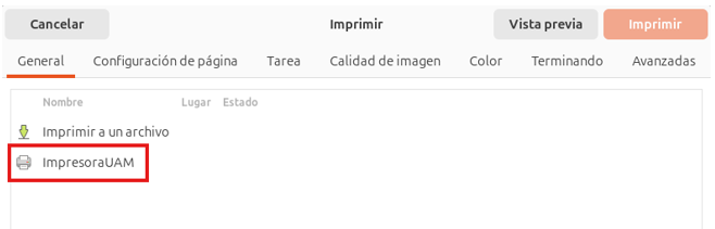 pantalla de linux
