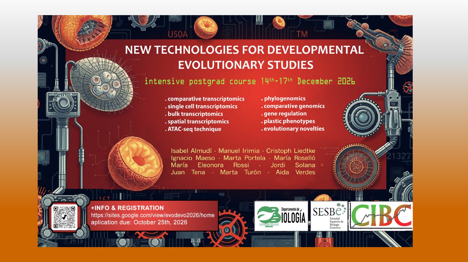 Cartel anunciador del curso