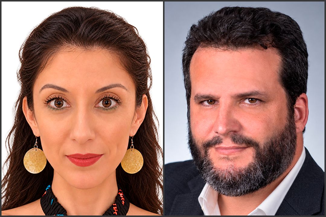 Primer plano de la investigadora Snezana Lazic y del investigador Juan Aguirre.