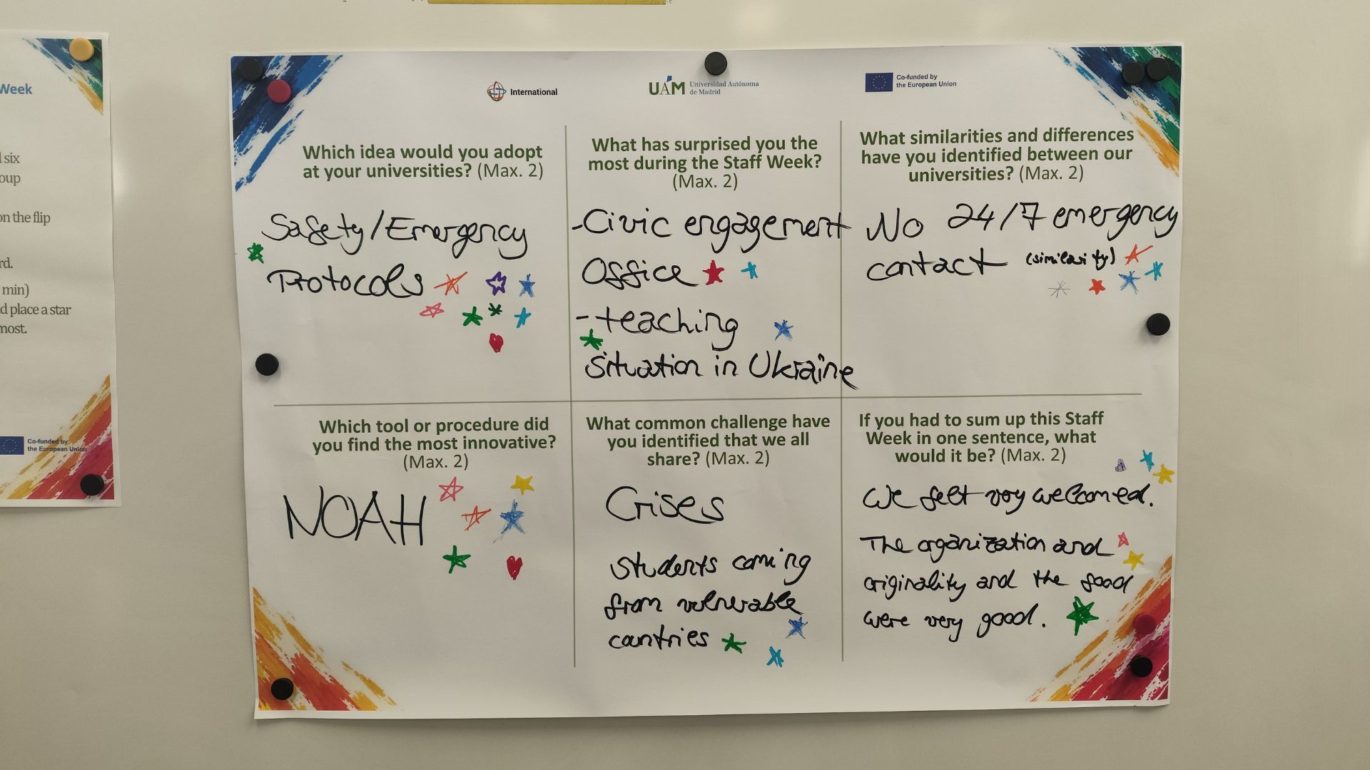 UAM Staff Week participantes oct 2026 - Compilation of best practices