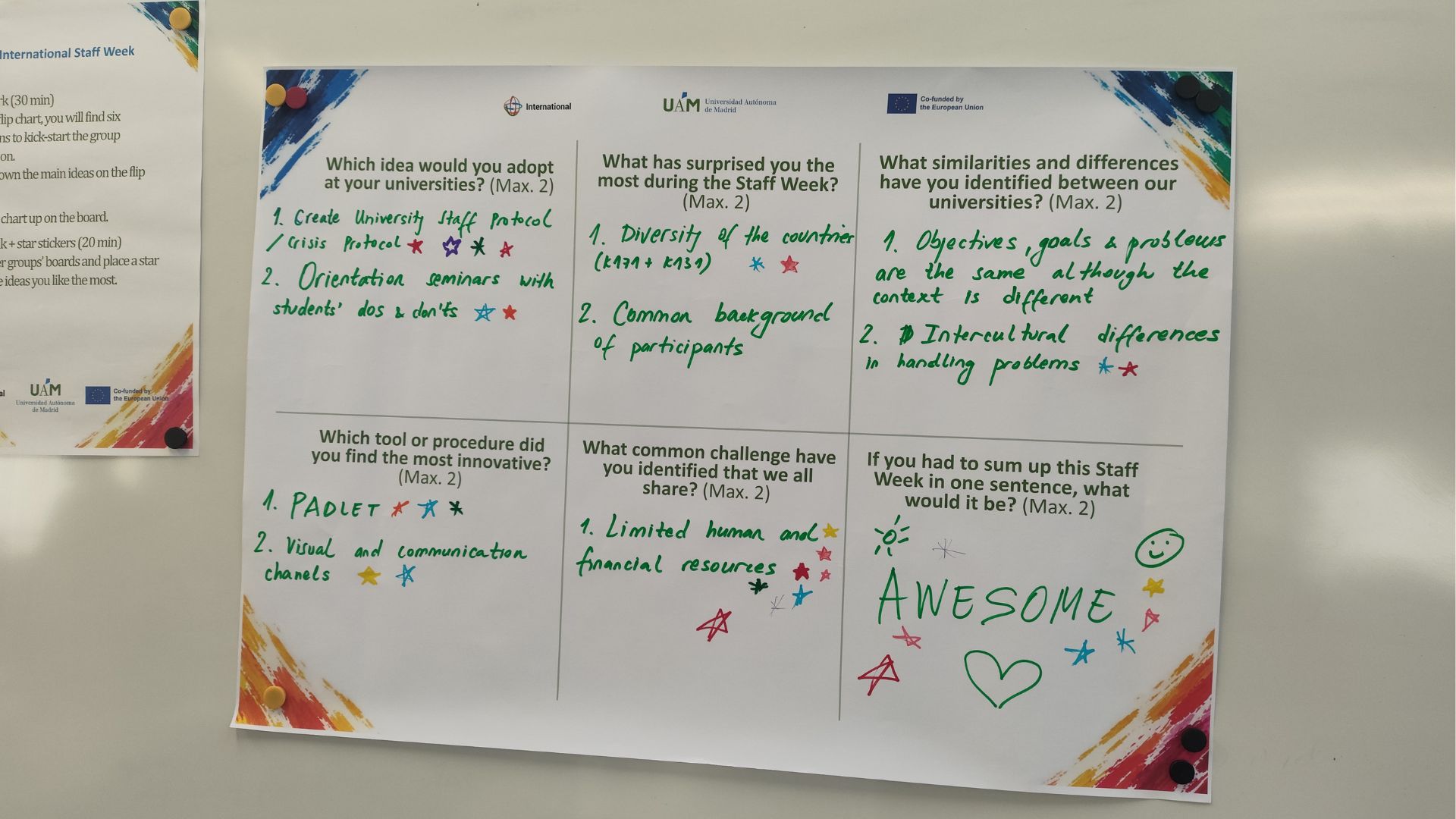 UAM Staff Week participantes oct 2026 - Compilation of best practices